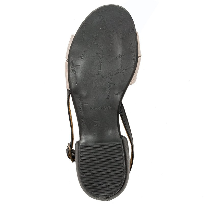 Maciejka Metallic Rose Black Sandals