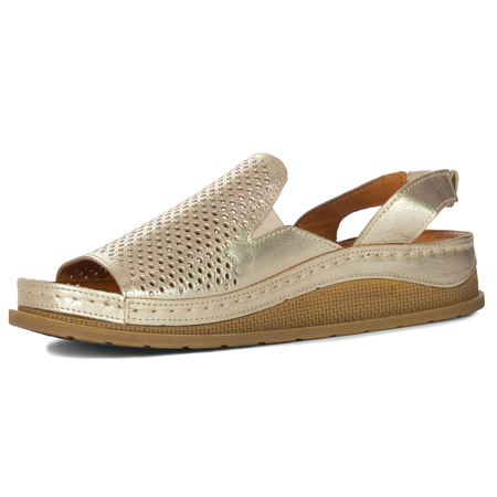 Maciejka Women's Leather Gold Sandals