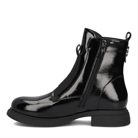 Filippo Women's Patent Leather Ankle Boots, Black