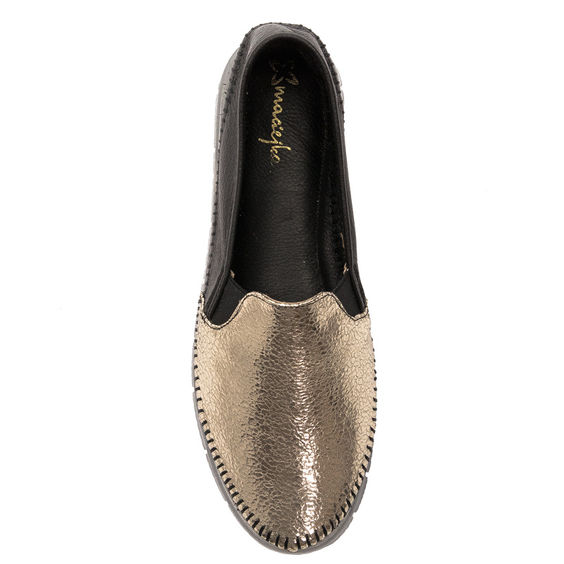 Maciejka Black - Gold Low Shoes
