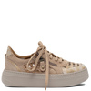Maciejka Leather Perforated Platform Sneakers Beige 07317-04/00-1