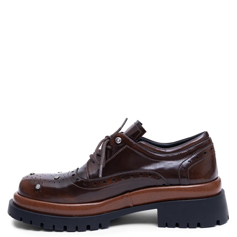 Maciejka Women's Leather Platform Shoes Timeless Design Elegant Brown K7725-02/00-1