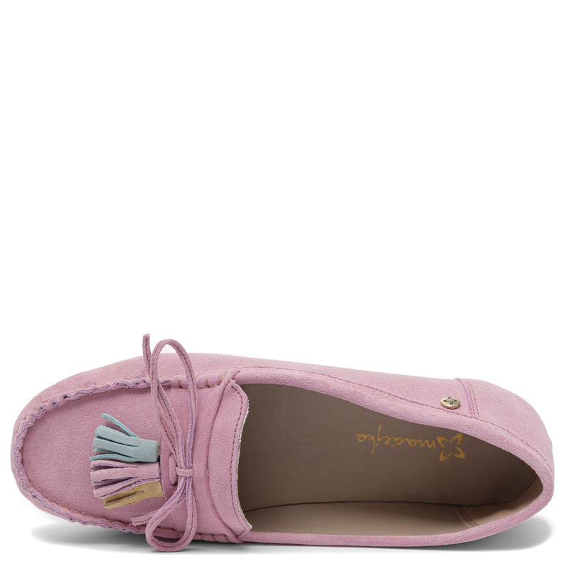 Maciejka Suede Women Loafers With Tassels Pink PR767-15/00-1