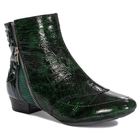 Maciejka Green Leather Women's Boots