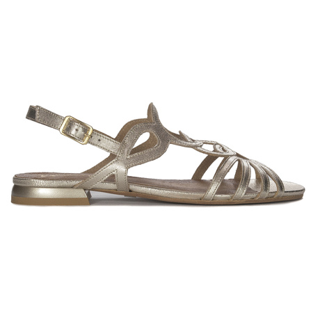 Maciejka Leather Gold Women's Sandals 06656-25/00-5