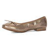 Maciejka Leather Ballet Flats With Bow Flat Heel Gold P6800-25/00-0