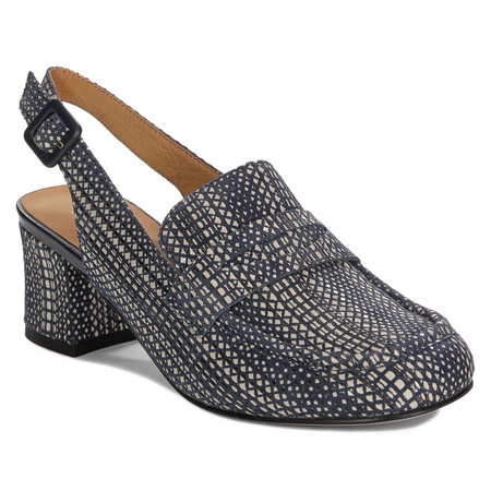 Maciejka Women's Half Shoes Navy Blue and Beige