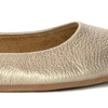 Maciejka Leather Ballet Flats Almond Toe Flat Sole Gold 04100-25/00-8