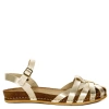Maciejka Sandals Leather Closed-Toe Flat Gold 03074-25/00-0