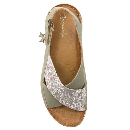 Maciejka Leather Pistachio Women's Sandals