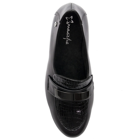 Woman's Pumps Black Leather 06285-01-00-7