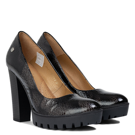 Maciejka Women's Black Slip-Ons on a Heel 2629W-04/00-1