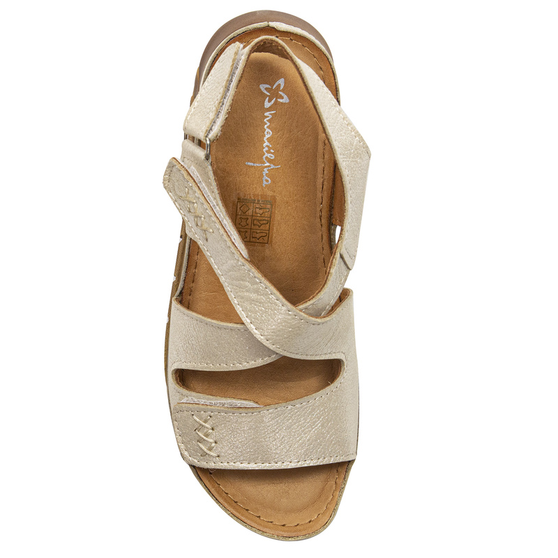 Maciejka Elegant Women's Leather Sandals Gold L4496-25/00-1