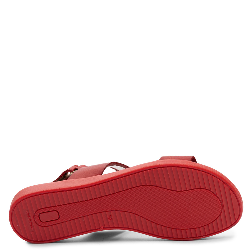 Maciejka Leather Sandals With Decorative Link Red E7403-08/00-0