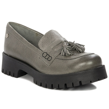 Maciejka Leather Loafers on Stable Platform Grey 5497S-35/00-5