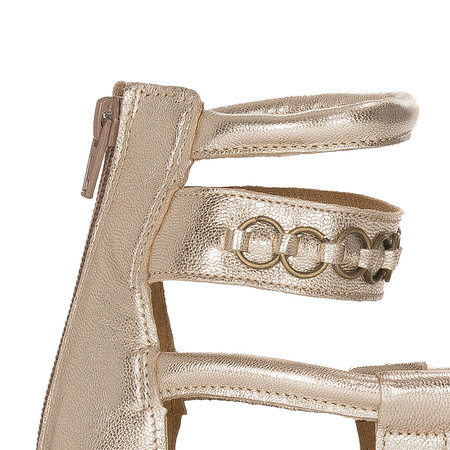 Maciejka Women's natural leather Gold sandals