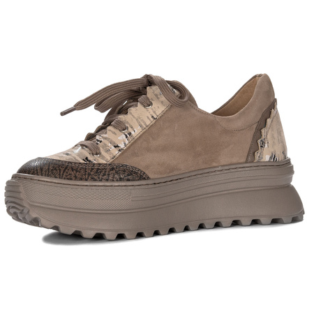 Maciejka Woman's Beige Leather Sneakers