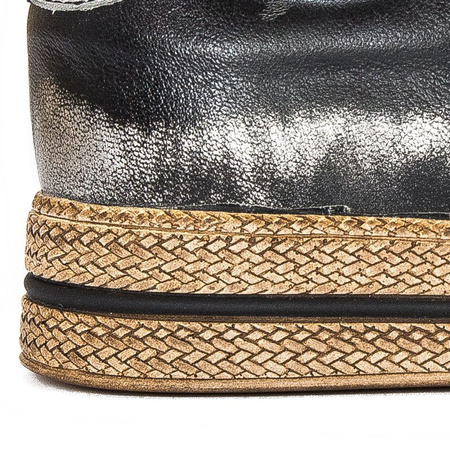 Maciejka Black on Silver Low Shoes