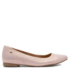 Maciejka Leather Ballerina Flats Pearly Finish Almond Toe Pink 00873-66/00-5