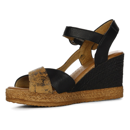 Maciejka Women's Leather Sandals Black And Rude