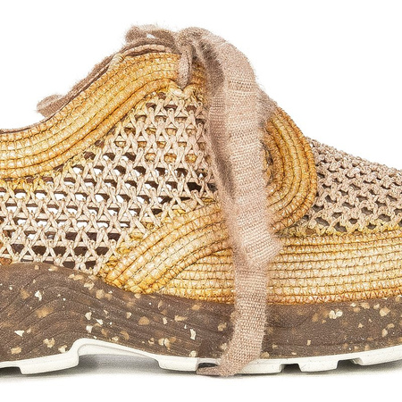 Maciejka Yellow Straw Low Shoes