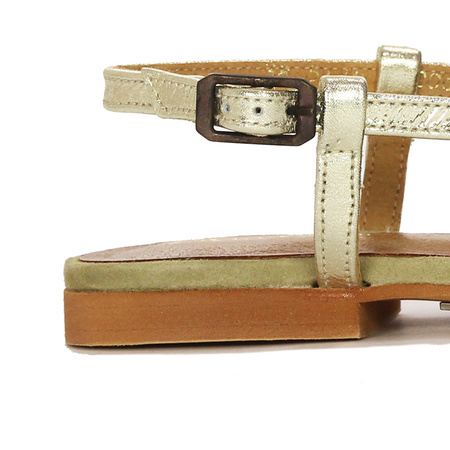 Maciejka Women's Flat Sandals Leather Gold