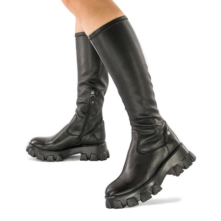 Maciejka Black Knee-High Boots