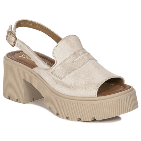 Maciejka Beige & Gold Sandals 06039-04-00-1