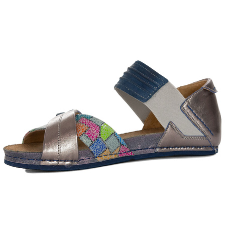 Maciejka Women's Leather Sandals Blue