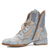 Maciejka Ankle Boots Leather Perforated Low Heel Blue-Beige 07322-06/00-1