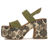 Maciejka Olive + Flowers Sandals 06089-24-00-1