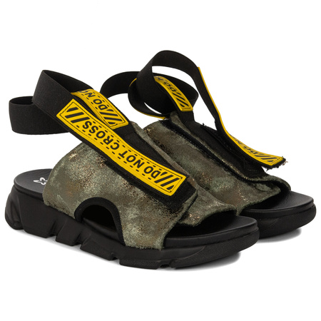 Maciejka Women's Leather Sandals Green