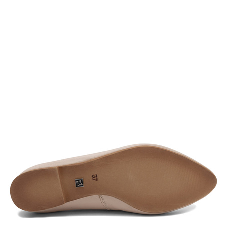 Maciejka Leather Classic Elegant Pointed Toe Ballet Flats Beige 4100W-08/00-8