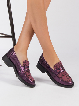 Maciejka Women's Shoes Burgundy Leather Lords 06250-23/00-1