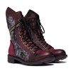 Maciejka Leather Lace-Up Boots Side Zipper Burgundy 07097-23/00-8
