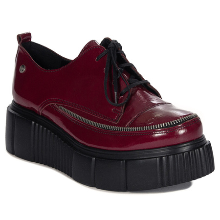 Maciejka Women's Platform Shoes Maroon