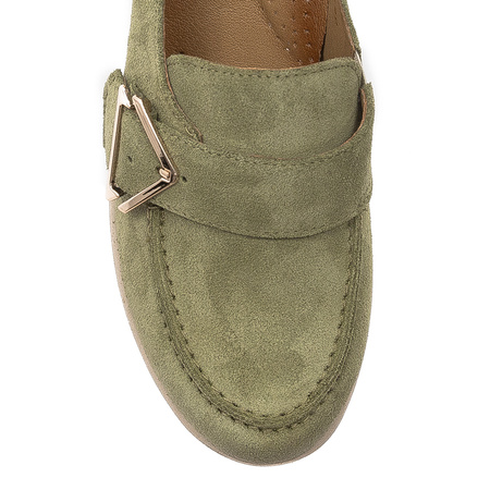 Maciejka Olive suede leather Low Shoes 05829-24/00-1
