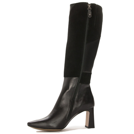 Maciejka Knee-High Boots Leather Patchwork Insulated Black 05784-01/00-8