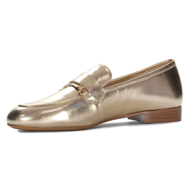Maciejka Elegant Metallic Leather Women Loafers Gold K6809-25/00-1