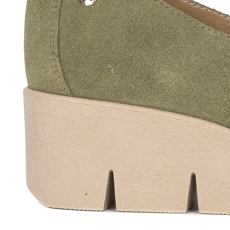 Maciejka Olive suede leather Low Shoes 05829-24/00-1