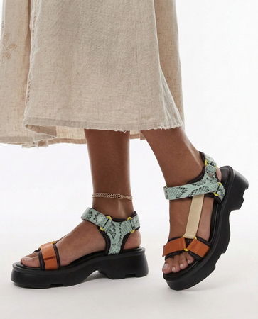 Maciejka Leather Platform Sandals Multicolour K7433-01/00-7