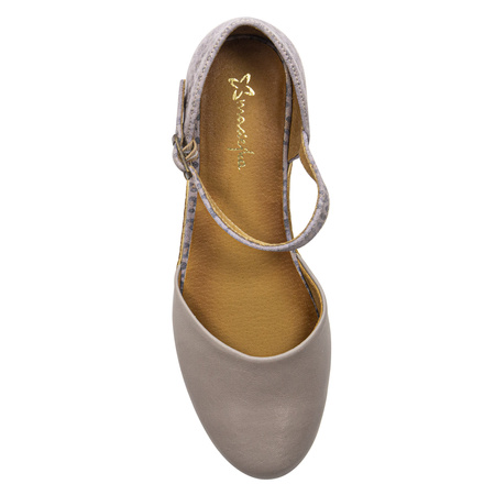 Maciejka Leather Women's Shoes With Strap Violet Leopard 4536S-05/00-5