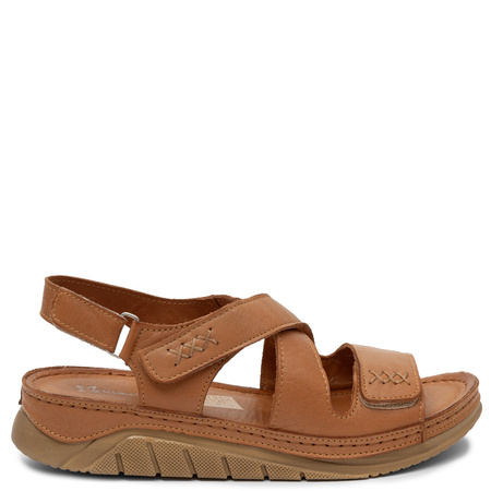 Maciejka Skórzane Sandały Damskie Rude L4496-29/00-1