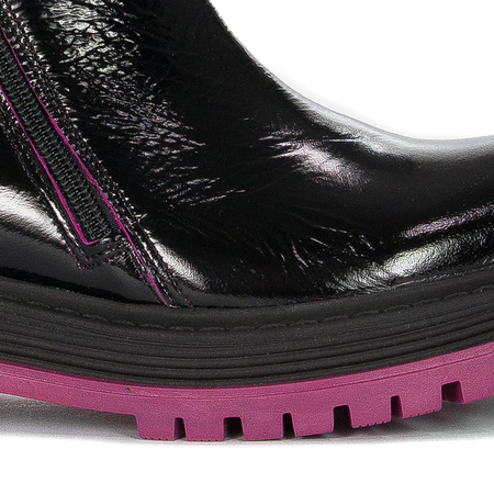 Maciejka Black+Fuchsia Boots 05747-15/00-7
