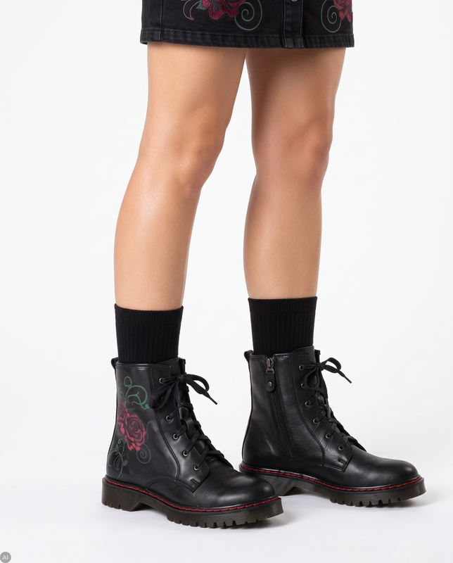 Maciejka Black Lace-up Boots 1609B-01/00-6