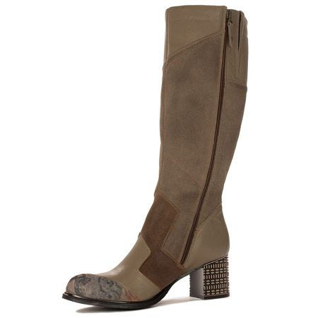 Maciejka Dark Beige Knee-High Boots 05640-10/00-3
