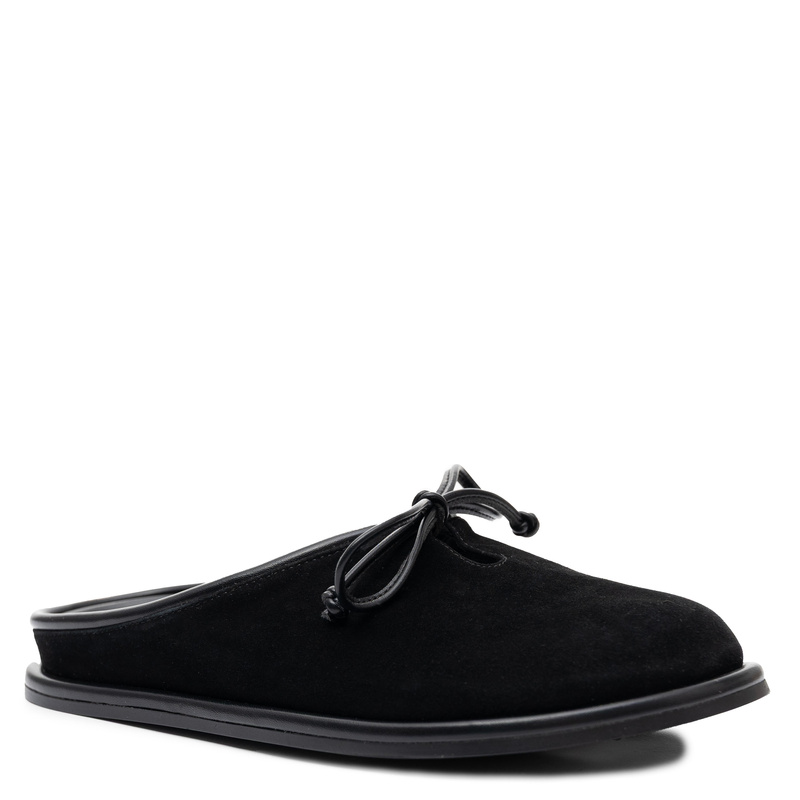Maciejka Leather Slip-On Mules Open Back Black K7514-01/00-1