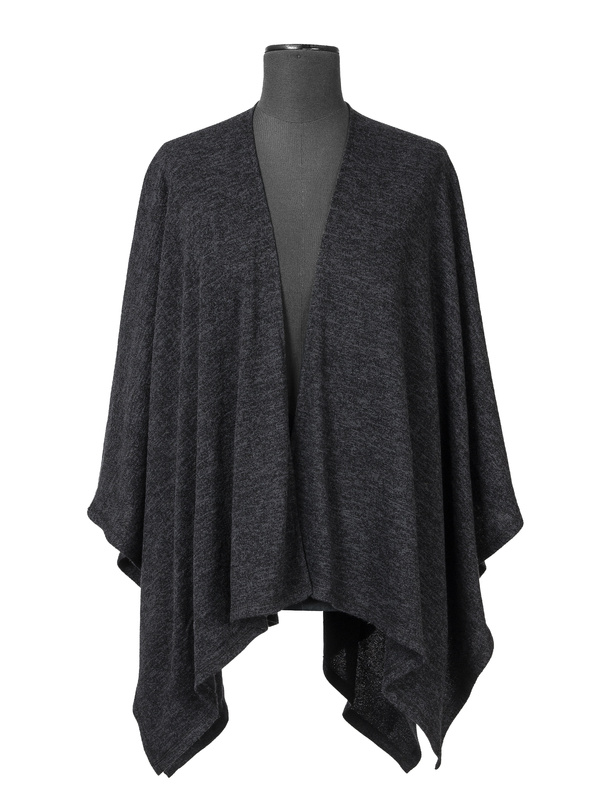 Chiara Graphite Knitted Poncho