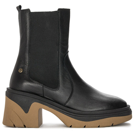 Maciejka Black+Dark Beige Boots 05746-10/00-7