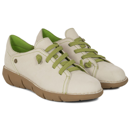 Maciejka Women's Leather Half Shoes Brown Beige